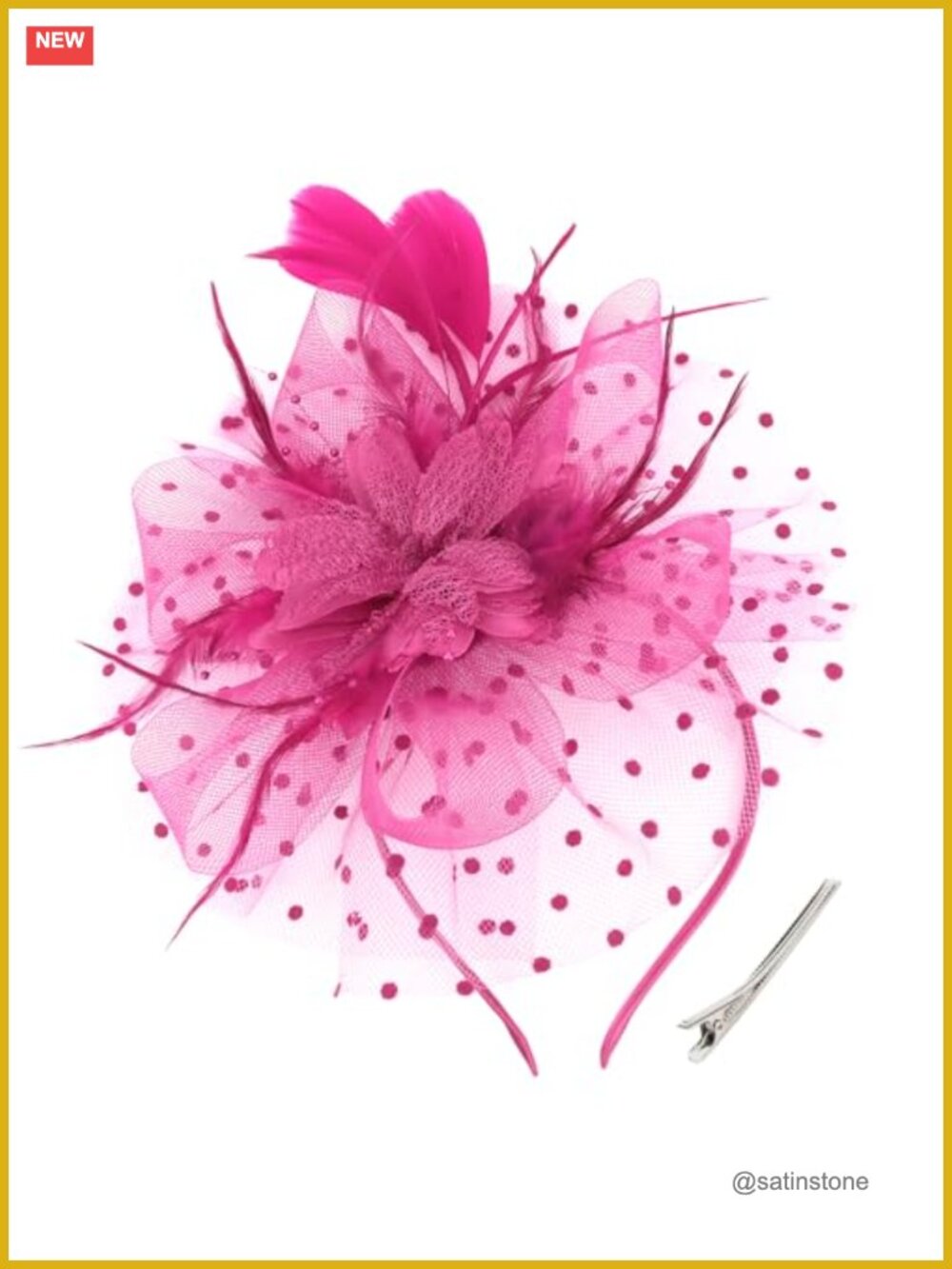 Womens Fascinator Hat Tea Party Flower Headband Cocktail Event